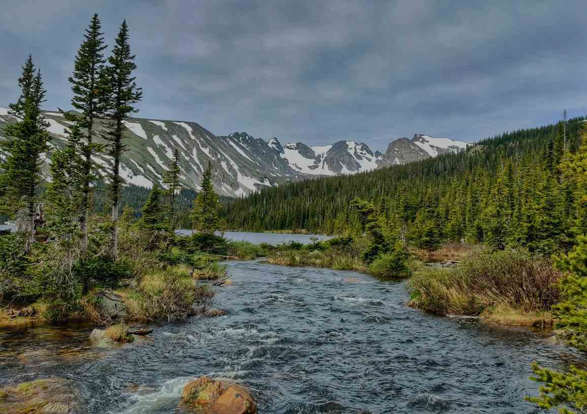 Wood River winding through the wooded local landscape